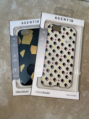 2 pk Cover Fitted Case Slim Shield  iPhone6 Agent18 Dots Fabric Protective - Image 1 of 4
