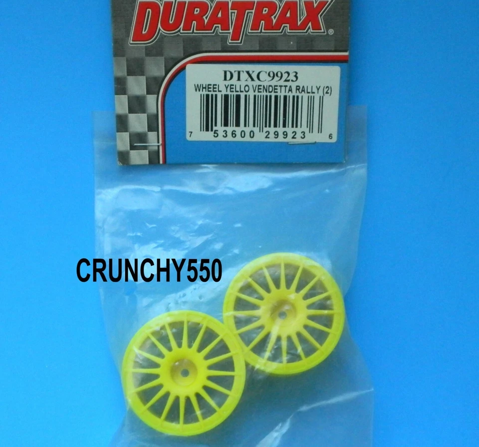 Duratrax Vendetta Rally Wheels Yellow (2) DTXC9923 RC18 Vintage RC - Image 1 of 1