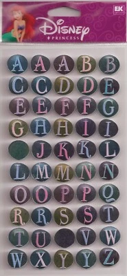 Disney Licensed Ariel LITTLE MERMAID ABC alphabet stickers 66857 Fast FREE Ship! - Image 1 of 2