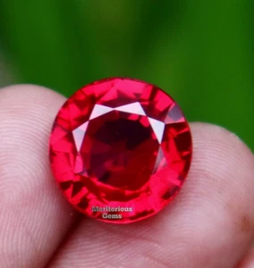 Piedra preciosa suelta rubí rojo corte redondo natural Mozambique certificada 10 quilates mejor oferta - Imagen 1 de 7