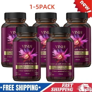 12-Hour Long-Lasting Piceid Resveratrol & Nitric Oxide Supplement 60 Capsules- - Picture 1 of 13