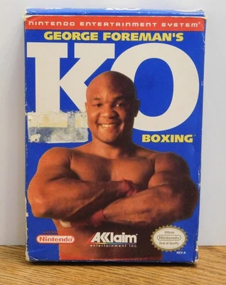 George Foreman's KO Boxing (Nintendo, 1992) Game w/ Box - Image 1 of 4