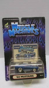 Muscle Machines 1966 Mustang GT350 First Release  Blue w/white stripe NEW - Picture 1 of 6