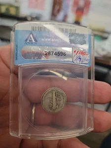 1916 D Mercury Silver Dime Graded ANACS AG 3 Key Date Coin PetetheGreek - Picture 1 of 5