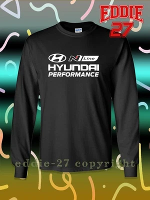 New Hyundai Performance N Line Logo Men's Long Sleeve T-Shirt American T-Shirt - Image 1 of 4