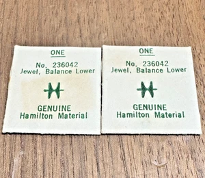 2-NOS Hamilton 16s Taschenuhr Lower Balance Jewels 236042/466 12,5 Loch - Bild 1 von 2