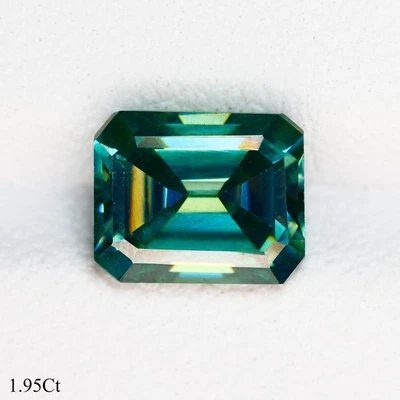 1.95 Ct Stunning Perfect Octagan 8.1 x 6.6 MM Blue Moissanite - Image 1 of 4
