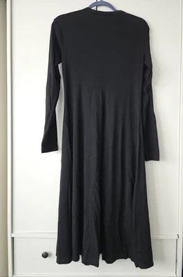 Black Uniqlo Ribbed Midi Dress - Image 1 of 4