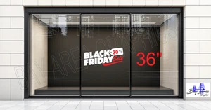 🔥 Black Friday % OFF Vinyl Window Decal Sign – Retail Store Display - Picture 1 of 20