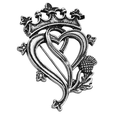 Spilla di cardo scozzese placcato argento da donna alla moda - Immagine 1 di 4