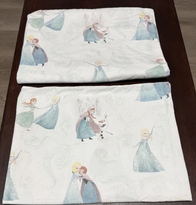 Pottery Barn Kids Disney Frozen Elsa Anna Olaf Standard Pillowcases Set of 2 - Image 1 of 4