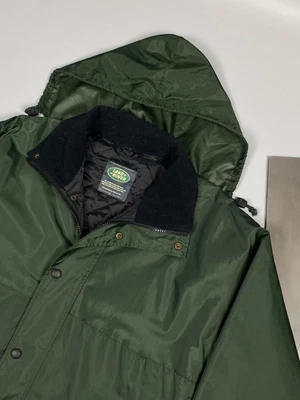 Vintage Land Rover Hooded Parka Jacket Green Outdoor 90s Rare Size L - Image 1 of 4