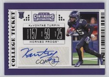 2019 Panini Contenders Draft Picks College Ticket KaVontae Turpin #266 Auto
