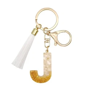Cute Letter Key Chains for Women with Tassels Initial Bag Charms Keychains Ac... - Picture 1 of 7