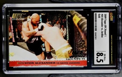 2009 Topps UFC Round 1 Houston Alexander Keith Jardine GOLD Rookie CSG 8.5  - Image 1 of 2