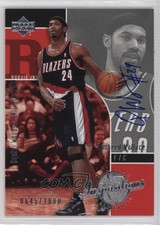 2002 Upper Deck Inspirations /1600 Qyntel Woods Rasheed Wallace Rookie Auto RC