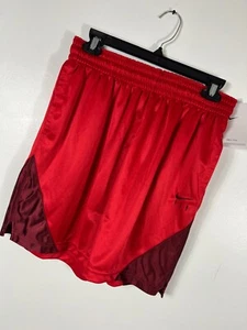 Nuevo Pantalones Cortos de Baloncesto Nike M Medianos para Mujer Rojo Mosca Calce Suelto Cintura Elástica E3 - Imagen 1 de 5