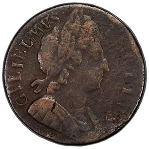 Great Britain 1697 1/2d Half Penny Coin KM #475 - Picture 1 of 2