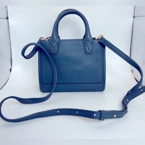 Borsa a tracolla Leatherology Kress mini manico superiore in pelle blu - Foto 1 di 10