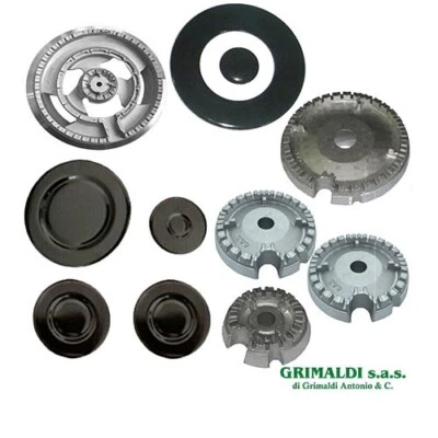 KIT PIATTELLI E BRUCIATORI TRIPLA CORONA PIANO COTTURA CUCINA 5 FUOCHI DE LONGHI - Immagine 1 di 2