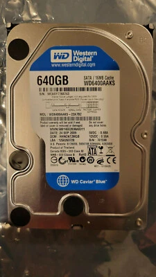 WD WD6400AAKS-22A7B2 640 GB 3.5" SATA HD DCM HHNCNT2MGB WD6400AAKS 701590 - Image 1 of 3