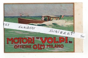 C007068 CARTOLINA " VOLPI " OFFICINE OLM MILANO MOTOSCAFO VG 1925 FP - Picture 1 of 2