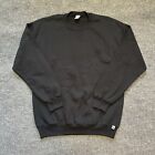 Vintage 90S Black Russell Athletic Blank Crewneck Sweatshirt Xlt