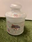 Little Twin Stars Frosted Glass  Canister Rare Vintage Sanrio 1976