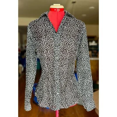 Blusa Vintage Brooks Brothers Seda Estampa Geométrica - Tamanho 6 - Imagem 1 de 4