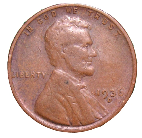1936-D Lincoln Wheat Cent “Best Value on eBay “ Free Shipping 1936D Cover