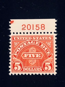U.S: UNUSED #J78 TOP PLATE # SINGLE LIGHTLY HINGED OG CV $37.50+ - Picture 1 of 2