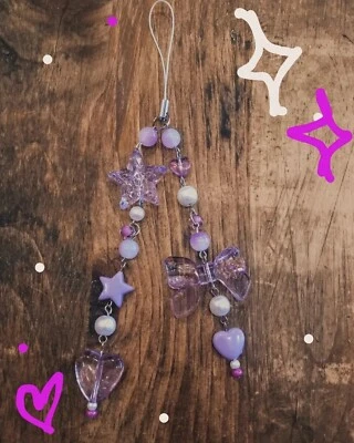 💜Accesorio para funda de teléfono con correa de encanto púrpura 💜 Foto 1 de 4