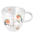 Tasse à thé en verre double paroi 200 ml - oiseaux