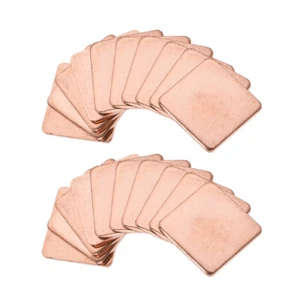 20Stk. Flach IC Chipatz Thermisch Kupfer Kühlkörper für CPU GPU RAM 20x20x1,5mm - Bild 1 von 4