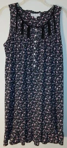 EXC Eileen West Floral Cotton Knit Sleeveless Knee Length Nightgown S - Picture 1 of 4