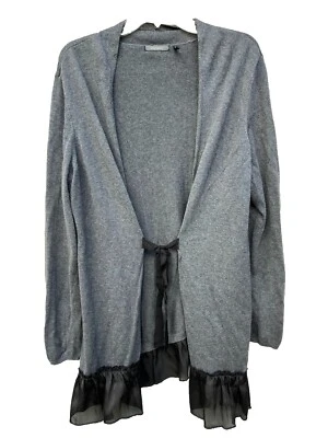 Daisy Fuentes Women’s Thin Cardigan Sweat Size XL Classic Long Sleeves Gray - Image 1 of 4