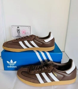 adidas Originals Samba OG IE6522 Earth Strata White Gold Metallic Women's Size - Picture 1 of 24