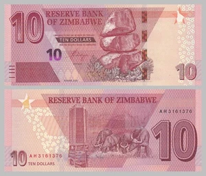 Zimbabwe 10 Dollars 2020 Uncirculated - Picture 1 of 1