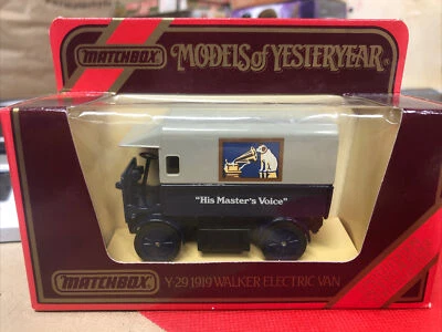 Matchbox Modelos de Antaño Y-29 1919 Walker Furgoneta Eléctrica RCA Edición Limitada Foto 1 de 2