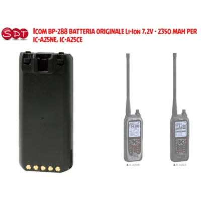 ICOM BP-288 BATTERIA ORIGINALE Li-Ion 7,2V - 2350 MAH PER IC-A25NE, IC-A25CE - Immagine 1 di 2