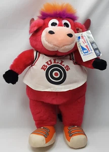 Vintage - Chicago Bulls Benny the Bull NBA Basketball Mascotte Peluche Peluche - Foto 1 di 11