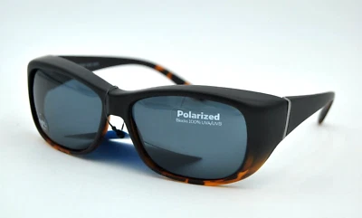 Solar Shield Fits Over SS FO-018 BLK/TOR SMK BAR POLARIZED Sunglasses 100% UV - Image 1 of 4