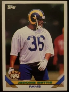 1993 Topps Jerome Bettis Draft Pick #166 Rookie Football Card L. A. Rams - Picture 1 of 2