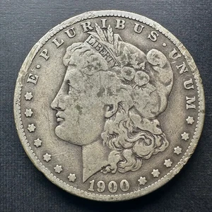 1900-S Morgan Silver Dollar Heavily Circulated - Picture 1 of 4