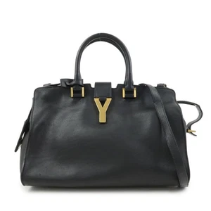 SAINT LAURENT PARIS Petit Cabas Y-Line 2Way Bag Hand Bag 311210 Auth Used F/S - Picture 1 of 24