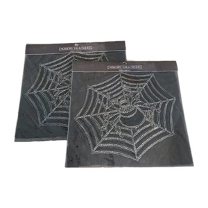 2 Large Halloween Spider Applique Spiderwebs Sparkly Sequin 12" Costume Jo-Ann - Picture 1 of 4