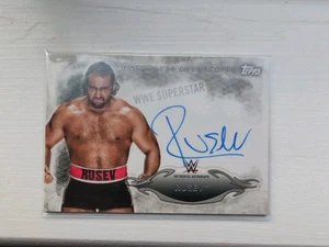 Topps 2015 WWE Undisputed Rusev signierte Autogrammkarte Aew Miro Lana NXT  - Bild 1 von 2