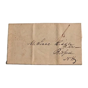 1854 Boston Stampless Letter to Isaac Riddle of Bedford, NH – Economic Hardship - Picture 1 of 4