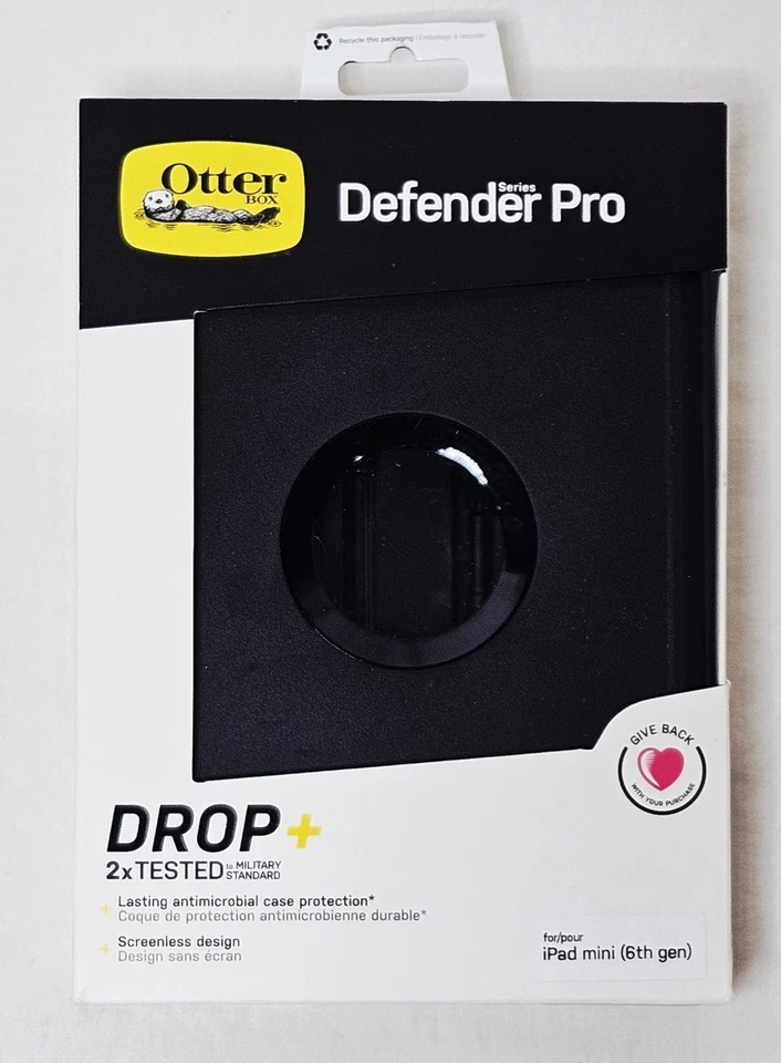 OtterBox iPad Mini (6th Gen) Defender Series Pro Case - Black  Rugged Protection - Image 1 of 3