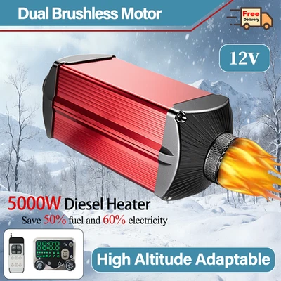 12V 5-8KW  Dual Brushless Motor Diesel Air Heater for RV Van  Truck ,Low Noise - Image 1 of 4